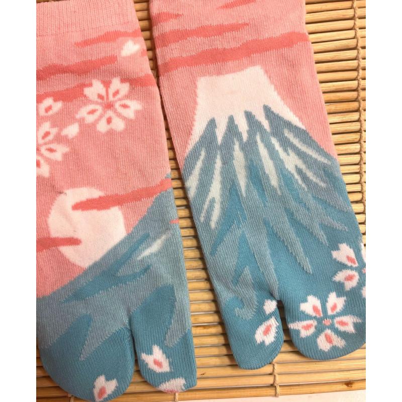 Chaussettes Japonaises Tabis Fuji soleil couchant