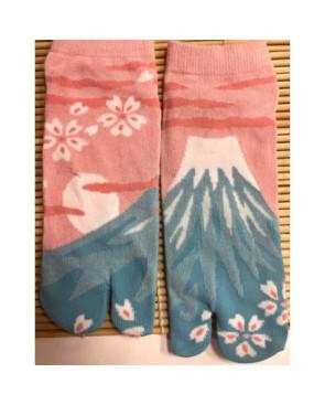 Chaussettes Japonaises Tabis Fuji soleil couchant