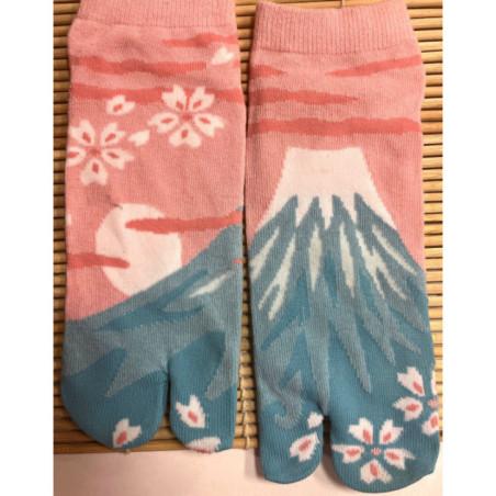 Chaussettes Japonaises Tabis Fuji soleil couchant