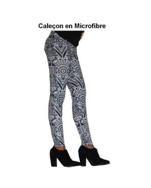 Caleçon Microfibre tribale noir et blanc