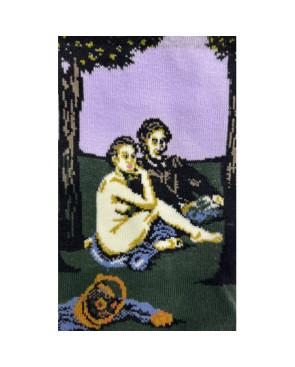  chaussettes-fantaisie-art-museum-déjeuner-sur-l-herbe-Manet-détail