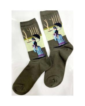 Chaussettes Fil de jour pied de Poule ciel