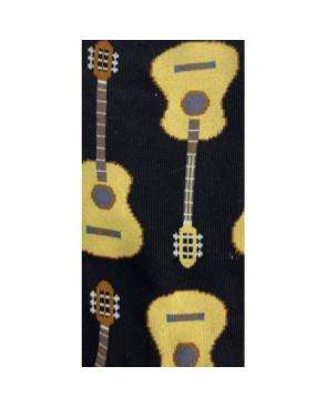  chaussettes-coton-Guitare-classique-porté-détail-motif