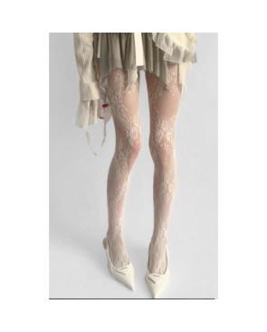 Collants-Les-petits-caprices-Dentelle-Roses-guirlandes-chics-ivoire-