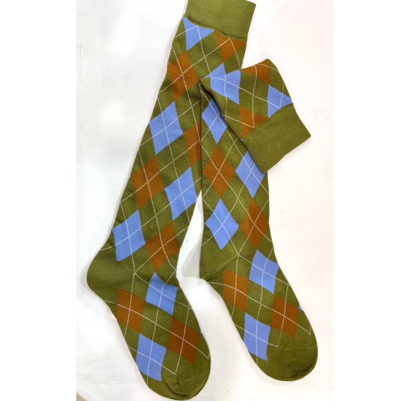 Mi bas coton Losange Argyle tendance