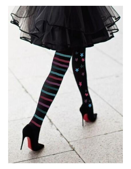 Collant asymétrique Rayures Etolies