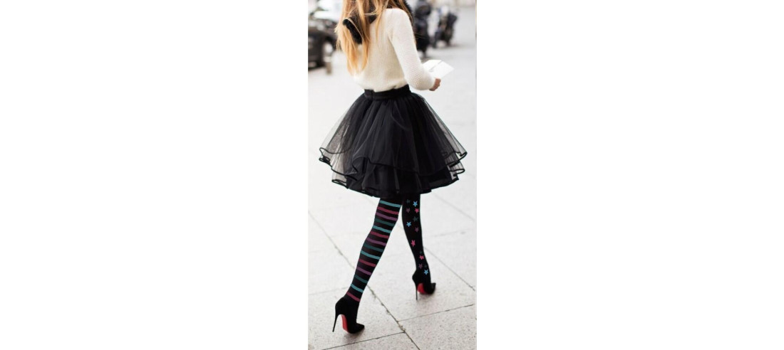 Collant asymétrique Rayures Etolies