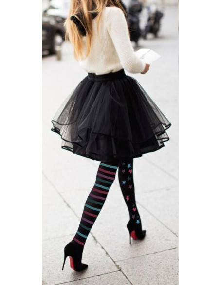 Collant asymétrique Rayures Etolies