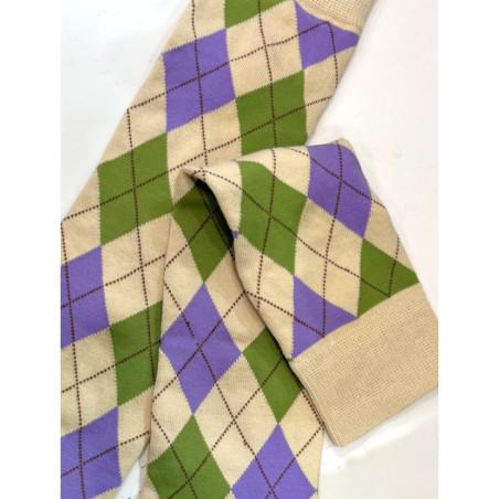 Mi bas coton Losange Argyle tendance