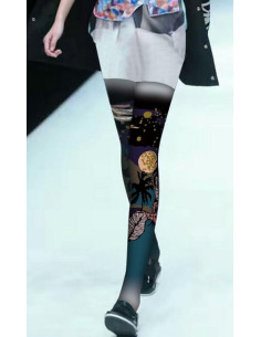 Collant imprimé Oasis de nuit