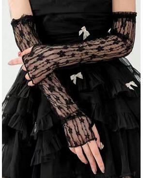 Mitaines Manchons dentelle Œillets chics