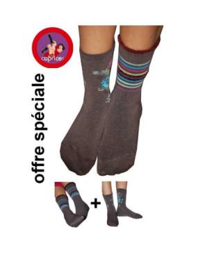 Pack Chaussettes Les petits Caprices  taupe
