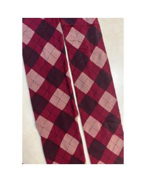  Collant-opaque-losanges-large-rouge-bodeaux-détail