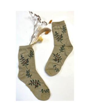 chaussettes-viscose-lurex-doux-fleurs-bouquet-se-fleurs-rouges