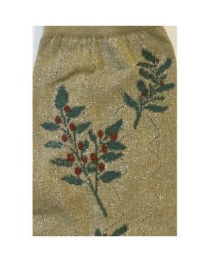  chaussettes-viscose-lurex-doux-fleurs-bouquet-se-fleurs-rouges-détail