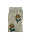 Chaussettes Fine Lurex à Bouquet de fleurs
