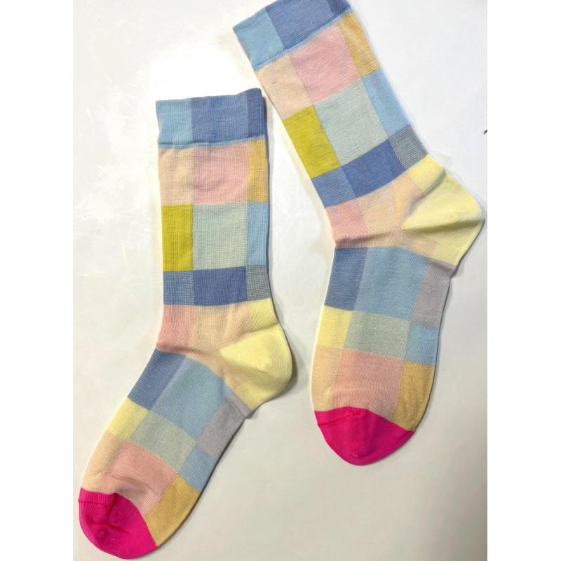 Chaussettes Fines Carreaux ludiques Psychédéliques