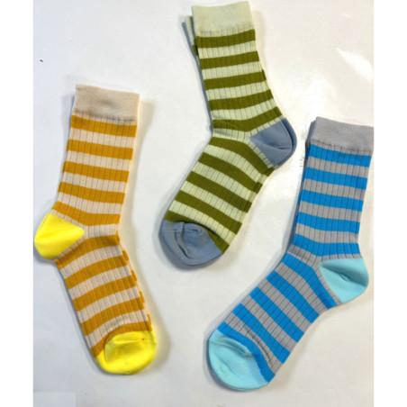 Chaussettes Rayures Bicolores Ludiques