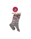 Chaussettes Les petits Caprices Rayées angora ivoire