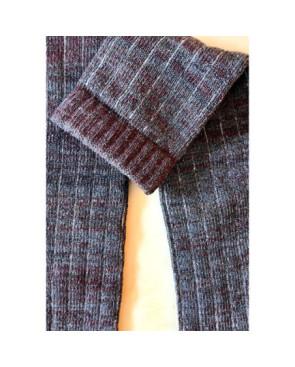  Mi-bas-coton-cotes-coton-et-laine-antracithe-vigne-tendance-détail