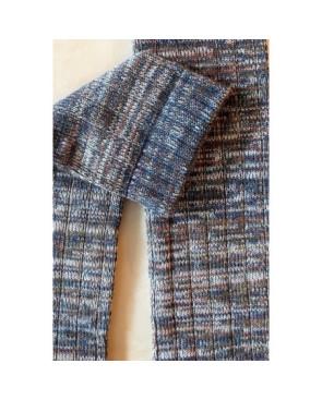  Mi-bas-coton-cotes-coton-et-laine-kaki-gris-tendance-détail