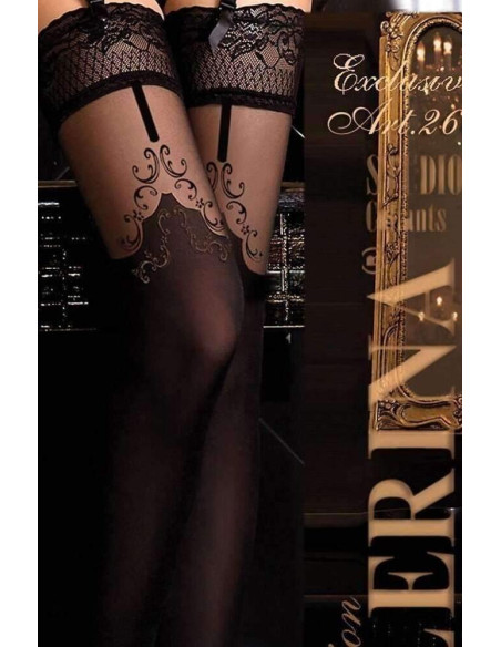 Bas up cuissarde veloute jarretelles