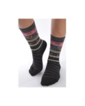 Chaussettes Les petits Caprices Rayées angora noires