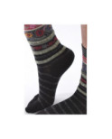 Chaussettes Les petits Caprices Rayées angora noires