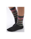 Chaussettes Les petits Caprices Rayées angora noires