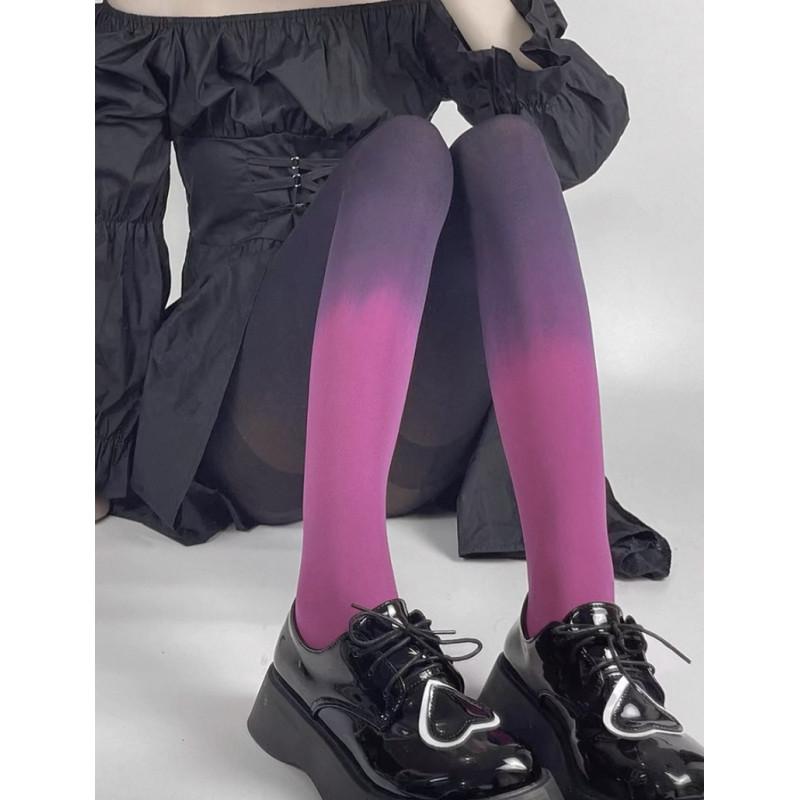 Collant Opaque  Violet Dégradé fushia