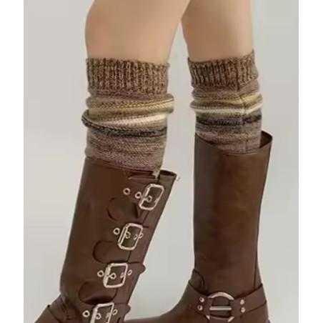 Guêtres Rayures tendance Rykiel Brun