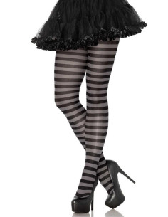 Collant Leg Avenue Rayures Rouges et blanches 2