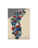 Chaussettes Fleurs Rouges Bleus Crystal