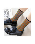 Chaussettes crystal Pois et rayures asymétriques