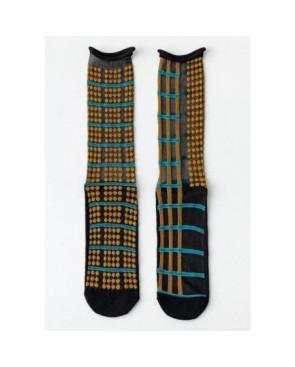 Chaussettes crystal Pois et rayures asymétriques