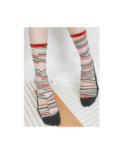 Chaussettes Crystal bandes rouges Caprices