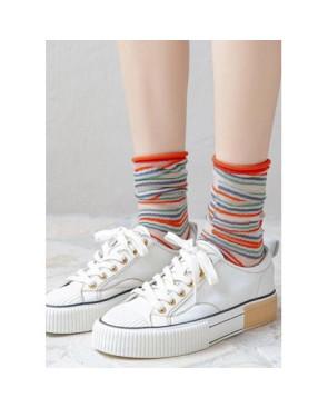 Chaussettes Crystal bandes rouges Caprices