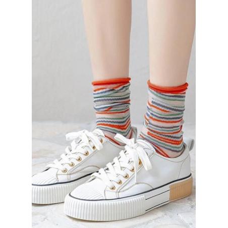 Chaussettes Crystal bandes rouges Caprices