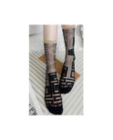 Chaussettes Crystal Quadrillées asymétriques Caprices