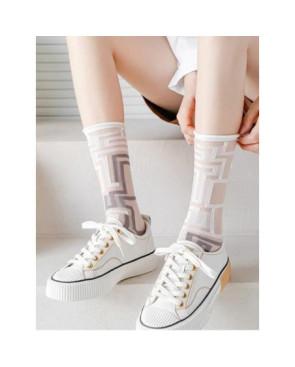 Chaussettes Crystal Quadrillées asymétriques Caprices