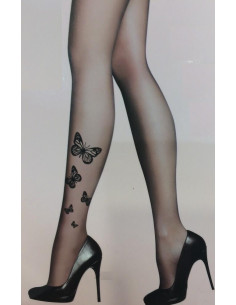 Collant Petits Papillons noirs