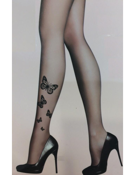 Collant Petits Papillons noirs