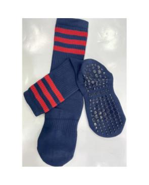  Chaussettes-anti-dérapantes-bleu-rouges-a-plat