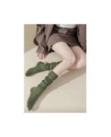Chaussettes Cotes Plissée Brillantes vertes