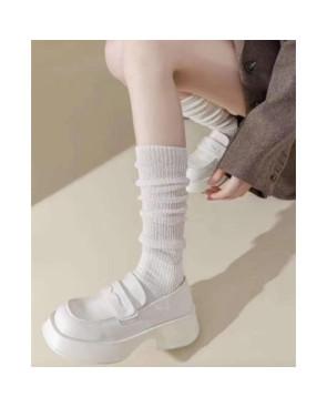 Mi-bas-VISCOSE-cotes-HIVER-viscose-IVOIRE-lurex
