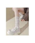 Chaussettes Cotes Plissée Brillantes corde