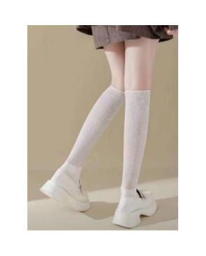 Chaussettes Cotes Plissée Brillantes corde