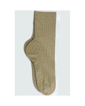 Chaussettes-coton-lurex-cotes-chics-Bleu-or-doré
