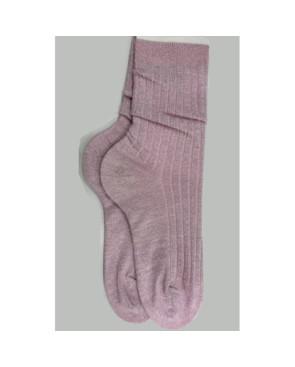 Chaussettes-coton-lurex-cotes-chics-rose