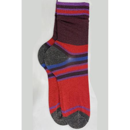 Chaussettes rayures tendance Chics Lurex
